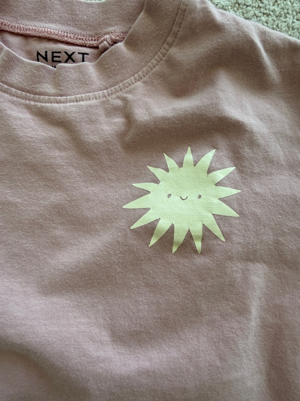 next Mauve Pink Short Sleeve Tee with White Sun Patch - Picture 3 of 8